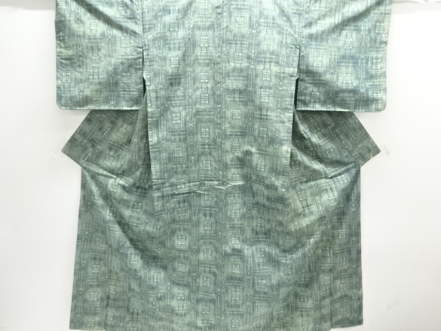 未使用品　絣柄織り出し手織り紬着物